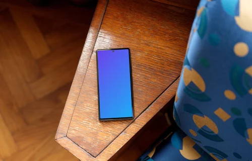Google Pixel 6 mockup in office