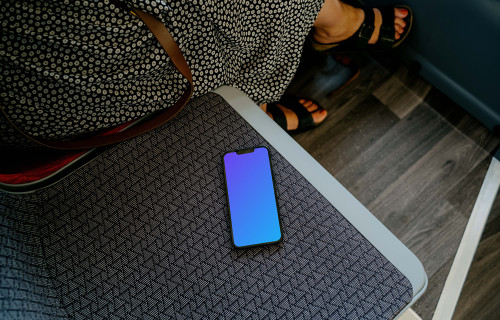 iPhone 13 on passenger seat