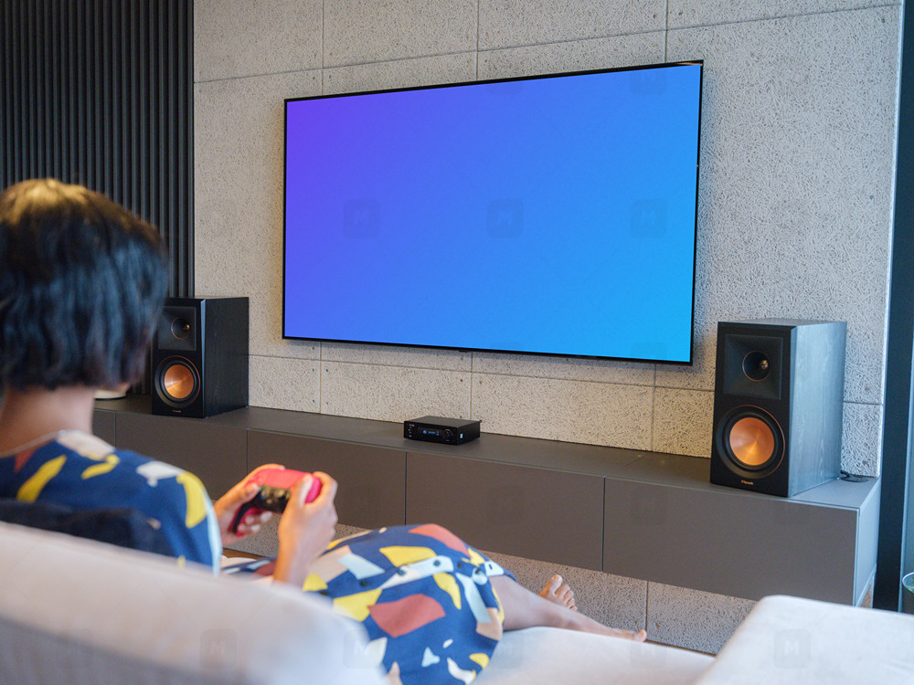 Gaming session TV mockup