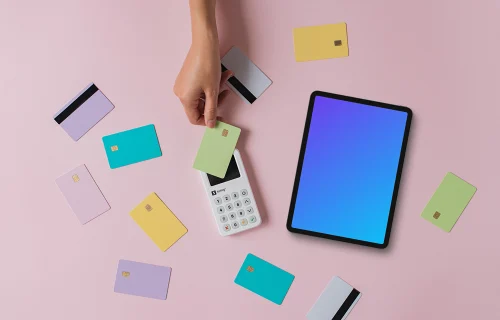 Easy online checkout with a tablet mockup