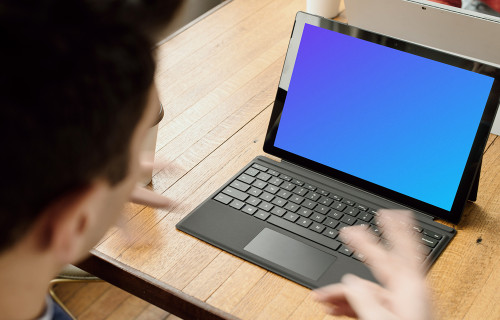 Microsoft Surface Laptop mockup with a black keyboard