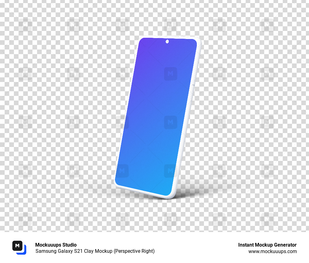 Samsung Galaxy S21 Clay Mockup (Perspective Right)