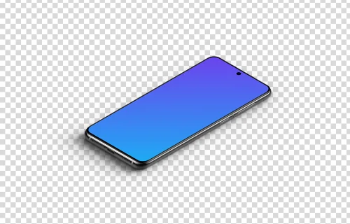 Samsung Galaxy S21 Mockup (Isometric Floor Right)