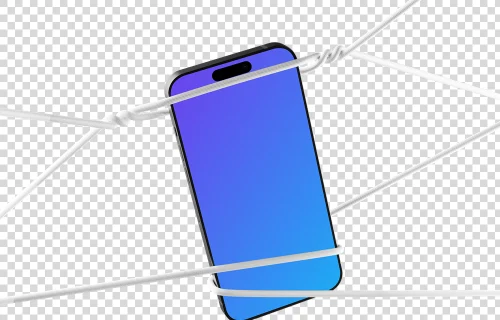 iPhone 16 mockup with rope binding