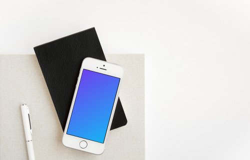 iPhone SE mockup on black and transparent background