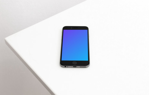 Perspective view of iPhone 6s Space Gray mockup