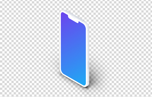 iPhone 13 Pro Clay Mockup (Isometric Stand Right)